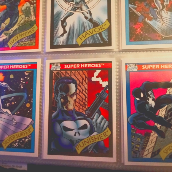 Marvel and DC cards and marvel and DC sealed boxes